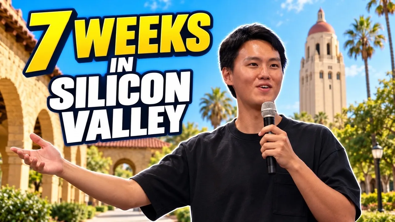 影片封面：Ray 手持麥克風分享，旁邊寫著「7 WEEKS IN SILICON VALLEY」